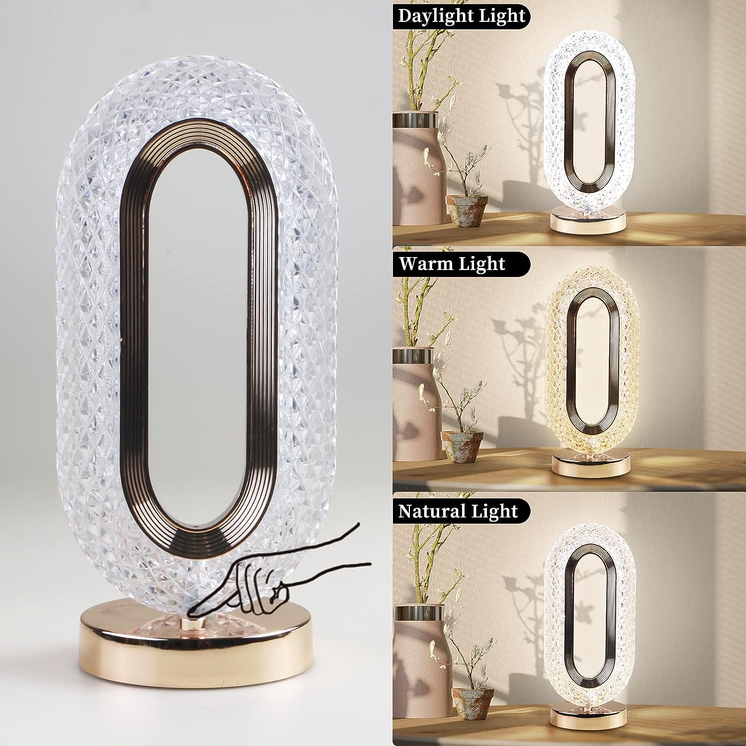 6878 Touch Control Crystal Table Desk Lamp, 3-Way Dimmable Light, USB Rechargeable Crystal Diamond Table Lamp, Exquisite Night Stand Light Lamp Beside Lamp for Bedroom Living Room, Decorative Desk Lamp 6878 Touch Control Crystal Table Desk Lamp, 3-Way Dimmable Light, USB Rechargeable Crystal Diamond Table Lamp, Exquisite Night Stand Light Lamp Beside Lamp for Bedroom Living Room, Decorative Desk Lamp